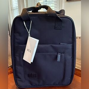 NWT BEIS Black Expandable Backpack